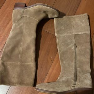 Knee high suede boots